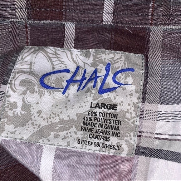 Chalc Western Plaid, sz L - Picture 3 of 5